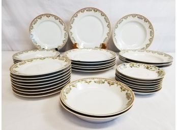 Vintage W.M. Guerin & Co. France Limoges 33 Piece Dinnerware Set