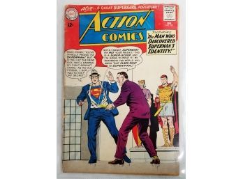 Action Comics DC Superman #297 Comic Book - Feb 1963 Featuring 'The Man Who Discovered Superman's Identity!'