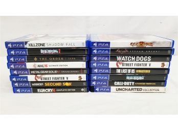 Sixteen PS4 Video Games For Playstation 4: Call Of Duty Advanced Warfare, Watch Dogs, FarCry 4 & More