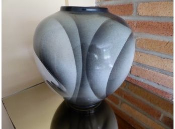 Vintage Porcelain Shades Of Gray Artist Vase - Coplin
