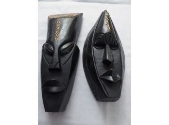 Mid Century Hand Carved Tribal Masks - Ghana