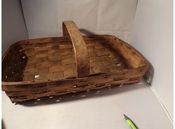 Antique Basket W/oak Handle