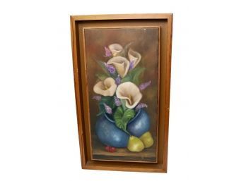 Signed Cala Lilly Floral Oil On Canvas Painting (PICK UP #2)
