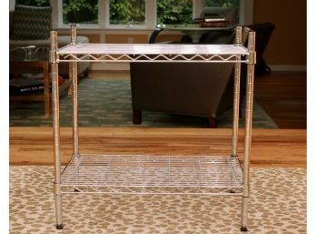 Chrome Two Tier Wire Shelving Storage Rack (PICK UP #1)