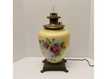Antique Ca. 1890 Gone With The Wind Yellow Lamp (PICK UP #2)