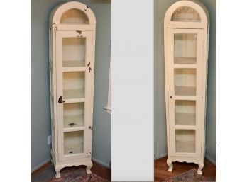 Set Of Two Wood And Glass Curio Cabinets (PICK UP #2)