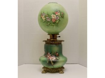 Antique Ca. 1890 Gone With The Wind Green Lamp (PICK UP #2)