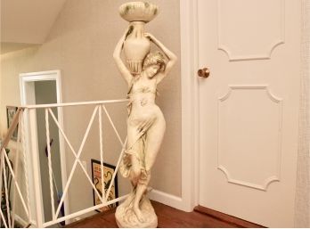 Female Figurine Garden Statue Holding A Urn (PICKUP #2)