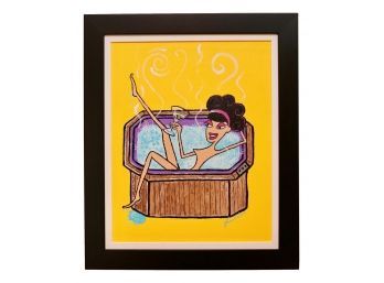 Joanna Nelson Oil On Canvas 'Lady In Hot Tub' (PICK UP #1)
