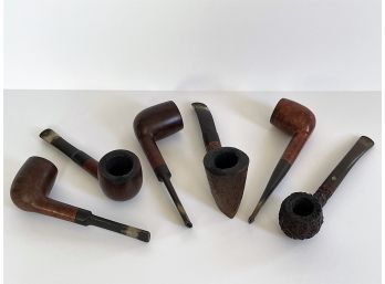 Lot Of 6 Vtg England Tobacco Smoking Pipes: Civic, Lowe,  Harrie's BB&S, Ondo 495, BBB Thorneycroft, Other