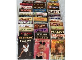 Lot Of 42 Playboy Magazines From The 1970's Decade Lot # 1 ( READ Description)