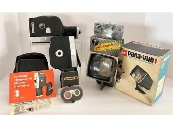 Vintage Camera & Slide Viewer  Lot  - READ Description For Itemization Cameras Untested