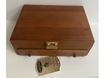 NAKEN Solid Walnut Vintage Jewelry Box 12' X 8' X 4.5' Height One Lower Drawer