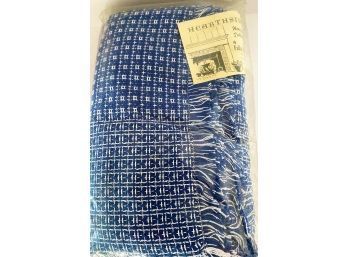 New In Package  Fallani & Cohn 100 Cotton 60' X 90' Hearthside Blue Homespun Tablecloth