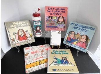 Vtg Cathy Guisewite & Ziggy... Books, Water Bottle, Note Pad, Gify Paper