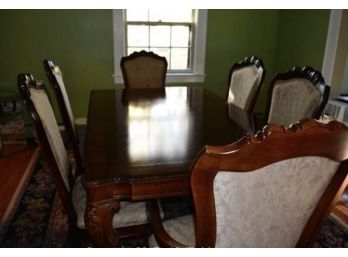 Thomasville Dining Room Set W/ 6 Chairs 2 Leafs  & Table Pads