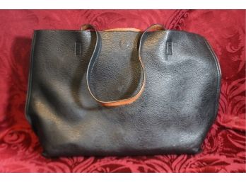 Leather Reversable Bag W/ Clutch