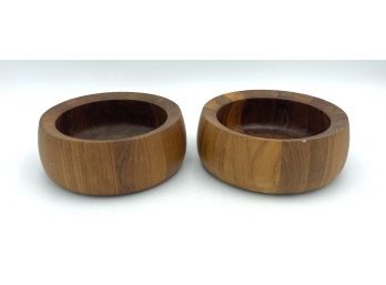 Pair Of Vintage Dansk Teak Bowls