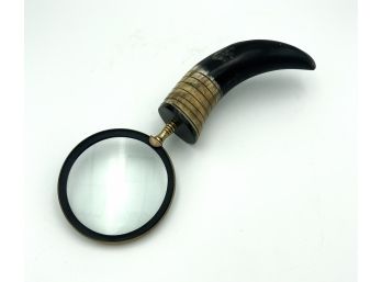 Large Vintage Horn Magnifying Glass