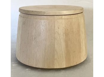 Vintage Mid Century Modern Blonde Wood Ice Bucket From Dansk