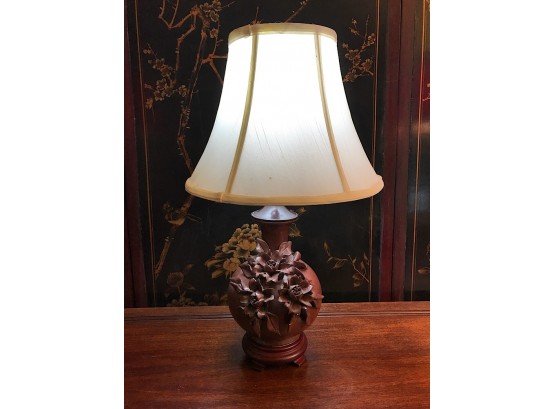 Maroon Porcelain Lamp