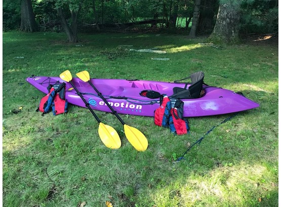 Emotion Two Person Ocean Kayak And Accessories