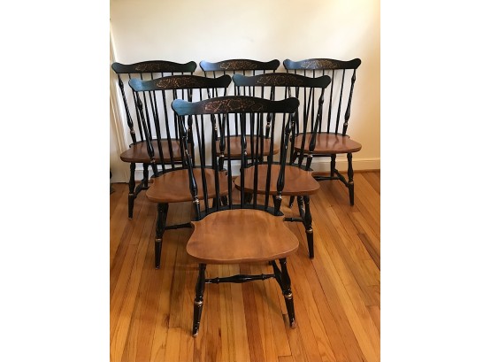 Six Hitchcock Chairs