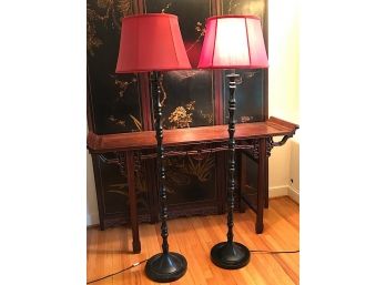 Two Tall Floor Lamps
