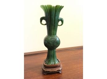 Beautiful Carved Jade Vase From China