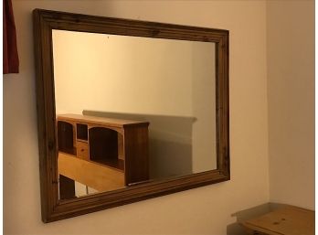 Knotty Pine Framed Mirror