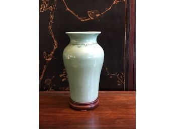 Handmade Mint Green Porcelain Vase