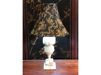 Carved Marble Table Lamp