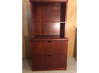 Two Office Book Shelves With File Drawers