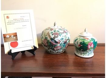 Two Antique Porcelain Jars From China