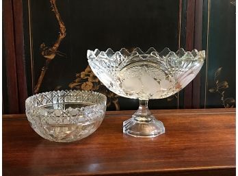 Two Beautiful Cut Crystal Bowls