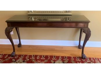 Vintage Mahogany Heavily Carved Henredon Console Table