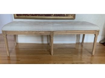 Button Tufted Upholstered Window Bench