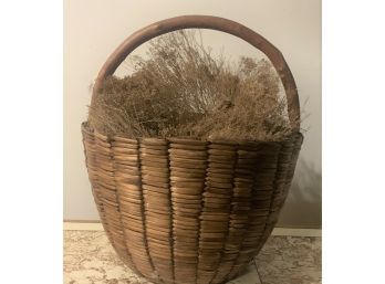 Large Rattan Wicker Basket With Handle