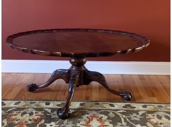 Large Henredron Mahogany Circular Coffee Table