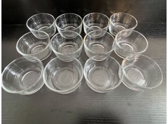 Set Of 12 Small Pyrex Ramekin Bowls