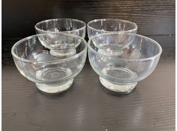Set Of 4 Glass Dessert Bowls