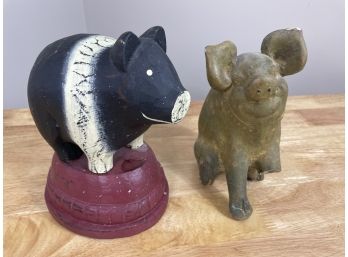 Pair Of Decorative Pigs