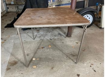 Brown Folding Card Table