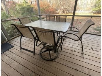 Glass Top Outdoor Set Table And Chairs