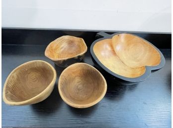 Carved Wooden Bowl Lot