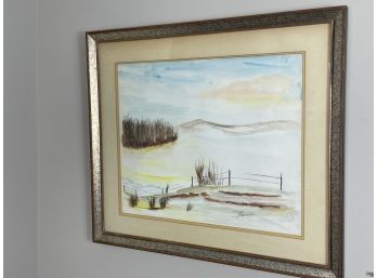 Gorgeous Watercolor In Frame - Artist Signed
