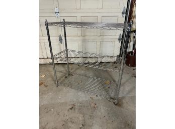 Chrome Metal Wire Rack Shelf Lot 3 Of 4