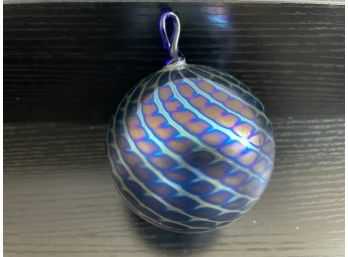 Beautiful Iridescent Art Glass Ornament