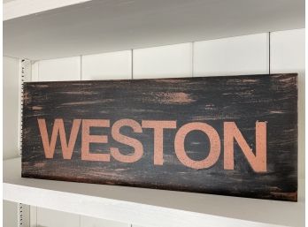 Weston Printed Sign On Canvas