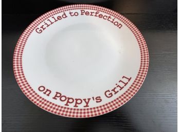 Large 'grilled To Perfection On Poppy's Grill' Serving Platter